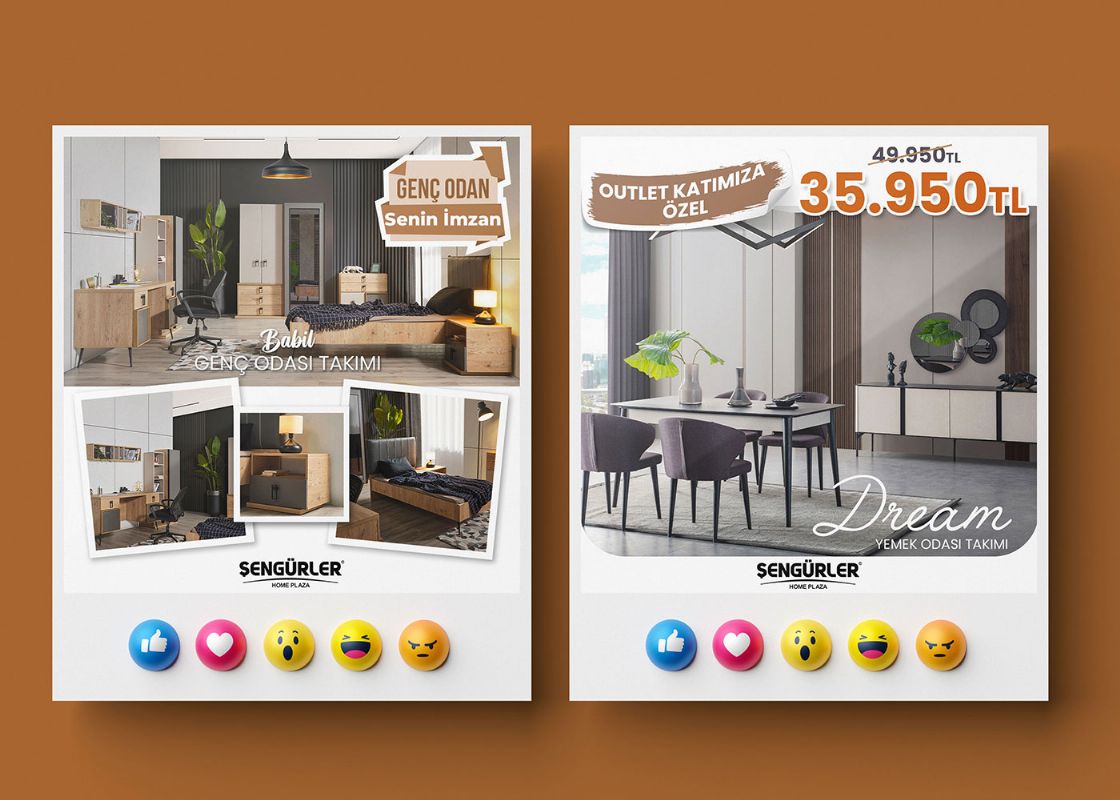 Şengürler Home Plaza Sosyal Medya Tasarımları